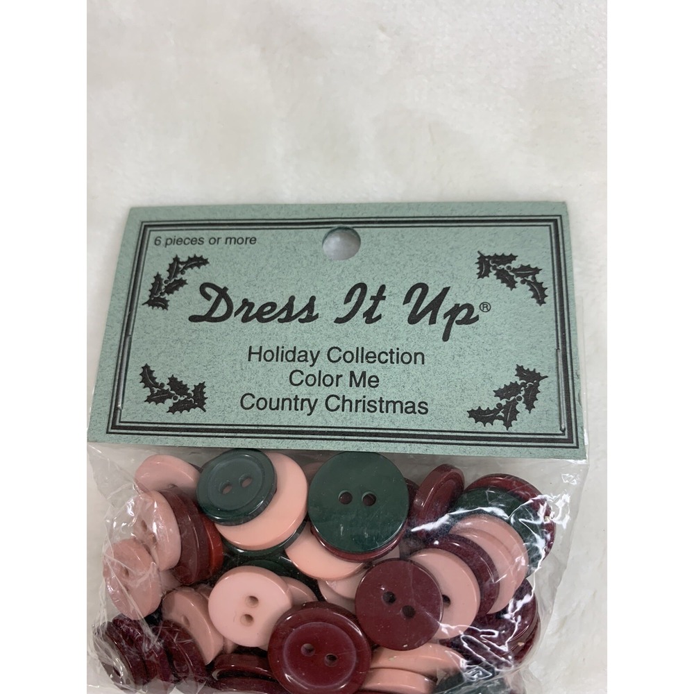 Dress It Up Multi Color Me Country Christmas Buttons 1169 Sewing Crafts NEW - Picture 2 of 12
